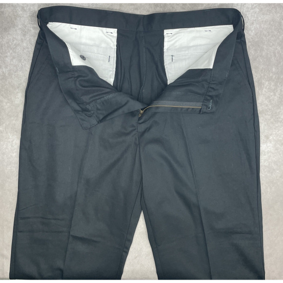 Jos A Bank Executive Collection Men 38Wx30L Black Cotton Dress Pants Flat Front - Picture 3 of 5